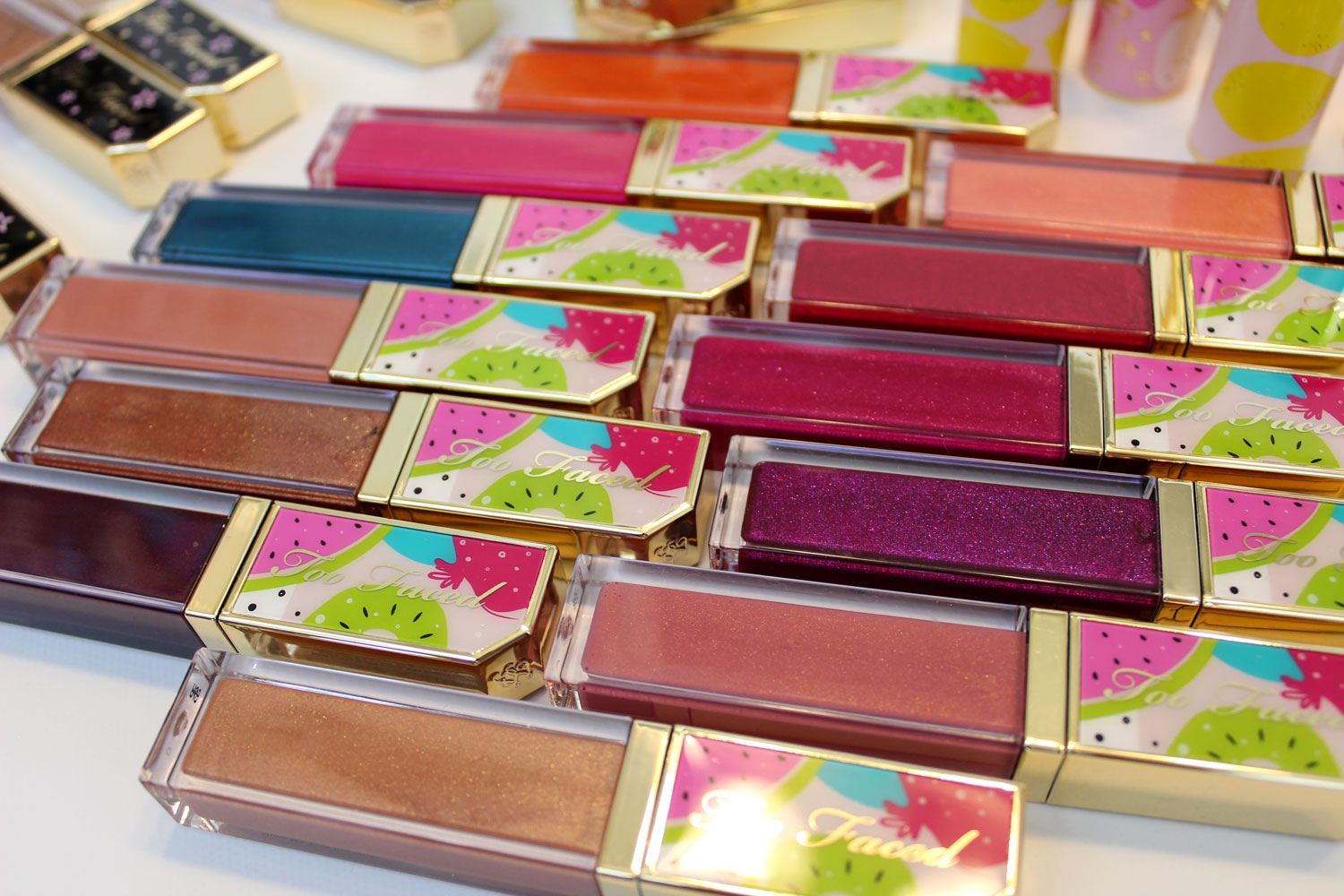 Too Faced Tutti Frutti Juicy Fruits Lip Glaze Review and Swatches by Cruelty Free Blogger My Beauty Bunny