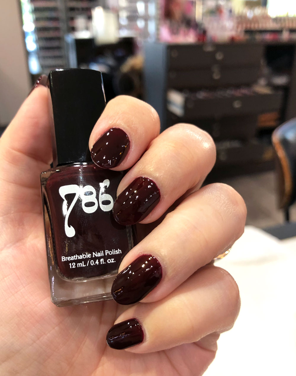 786 halal vegan cruelty free nail polish - dark burgundy Istanbul