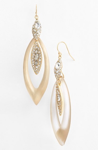 alexis bittar drop earrings in taupe