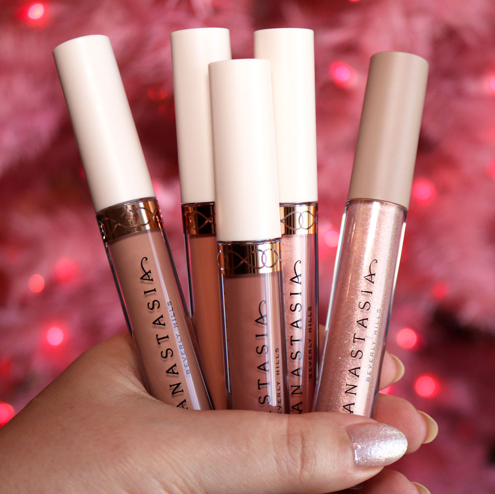 Anastasia Beverly Hills 2019 Holiday Undressed Lipstick and Lipgloss Gift Set Review and Swatches