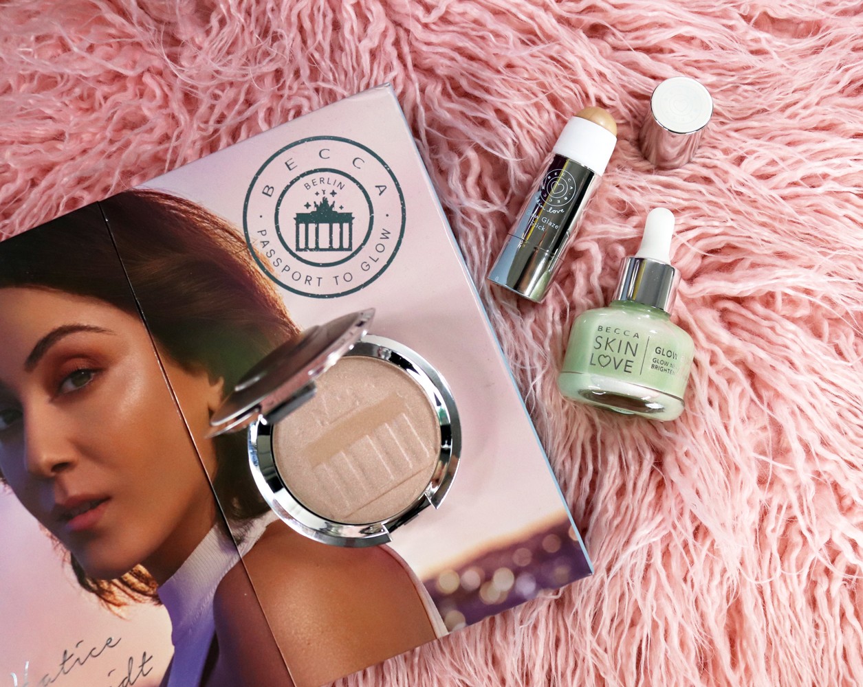 Becca Highlighter Hatrice Berlin Girl Glow and Skin Love Glow Elixir and Glow Glaze Stick