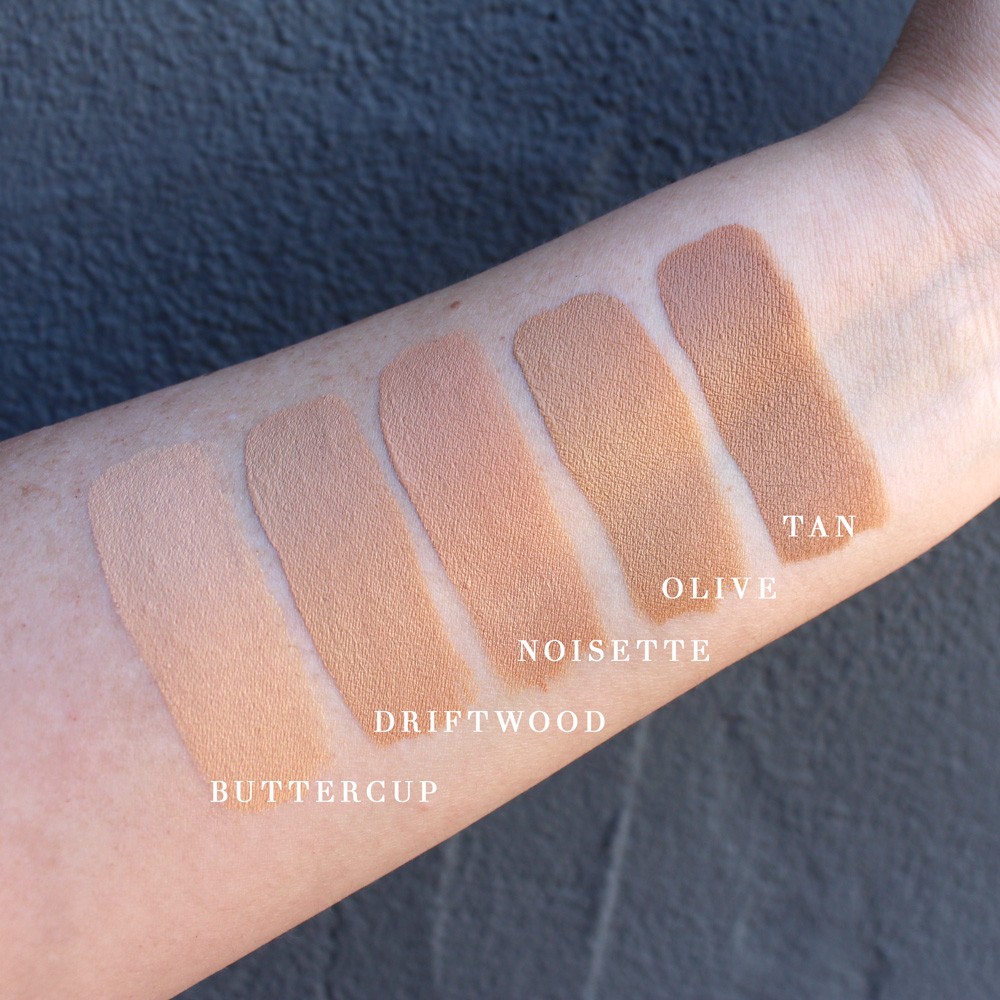 Swatches of Becca Ultimate Coverage Foundation - Becca Foundation Review and Swatches by popular Los Angeles cruelty free beauty blogger My Beauty Bunny 