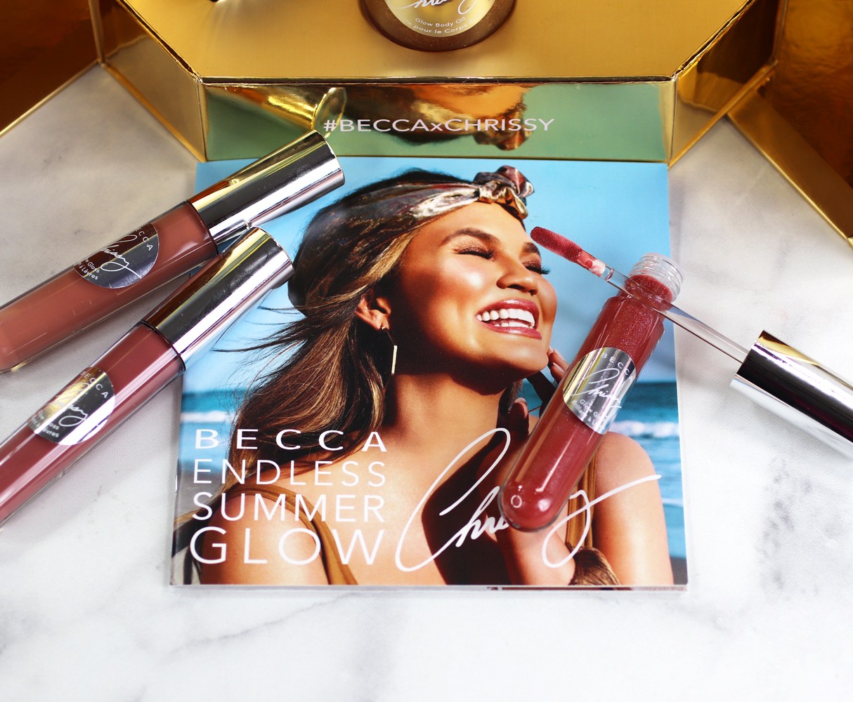 Becca x Chrissy Glow Gloss Chrissy Teigen - Becca Cosmetics Glow Gloss + Becca x Chrissy Teigen Swatches featured by popular Los Angeles cruelty free beauty blogger My Beauty Bunny