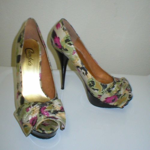 floral Candies peep toe pumps