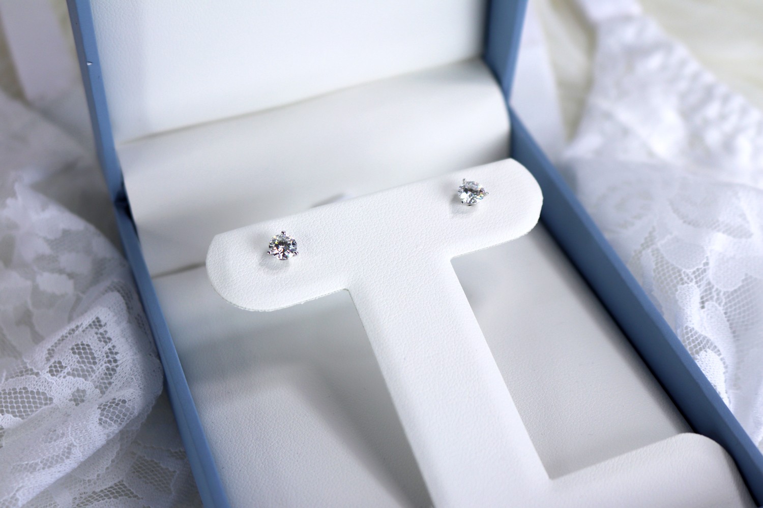 Charles + Colvard Moissanite Stud Earrings
