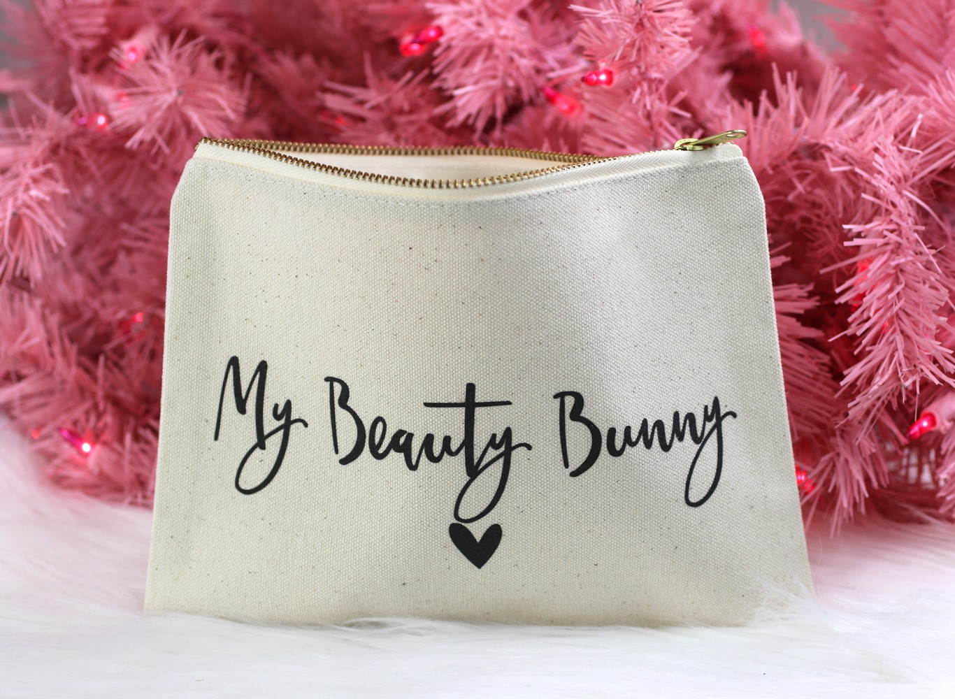 Cotton Canvas and Co personalized makeup bag