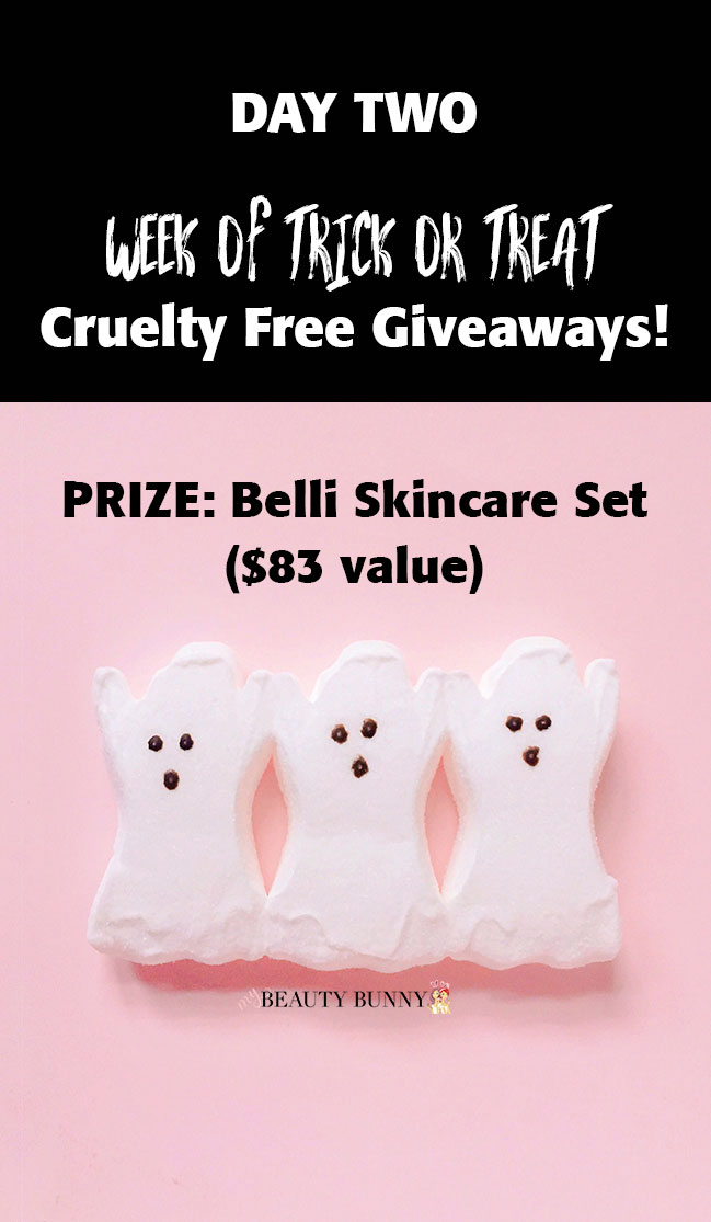 Cruelty free Belli Skincare set giveaway 