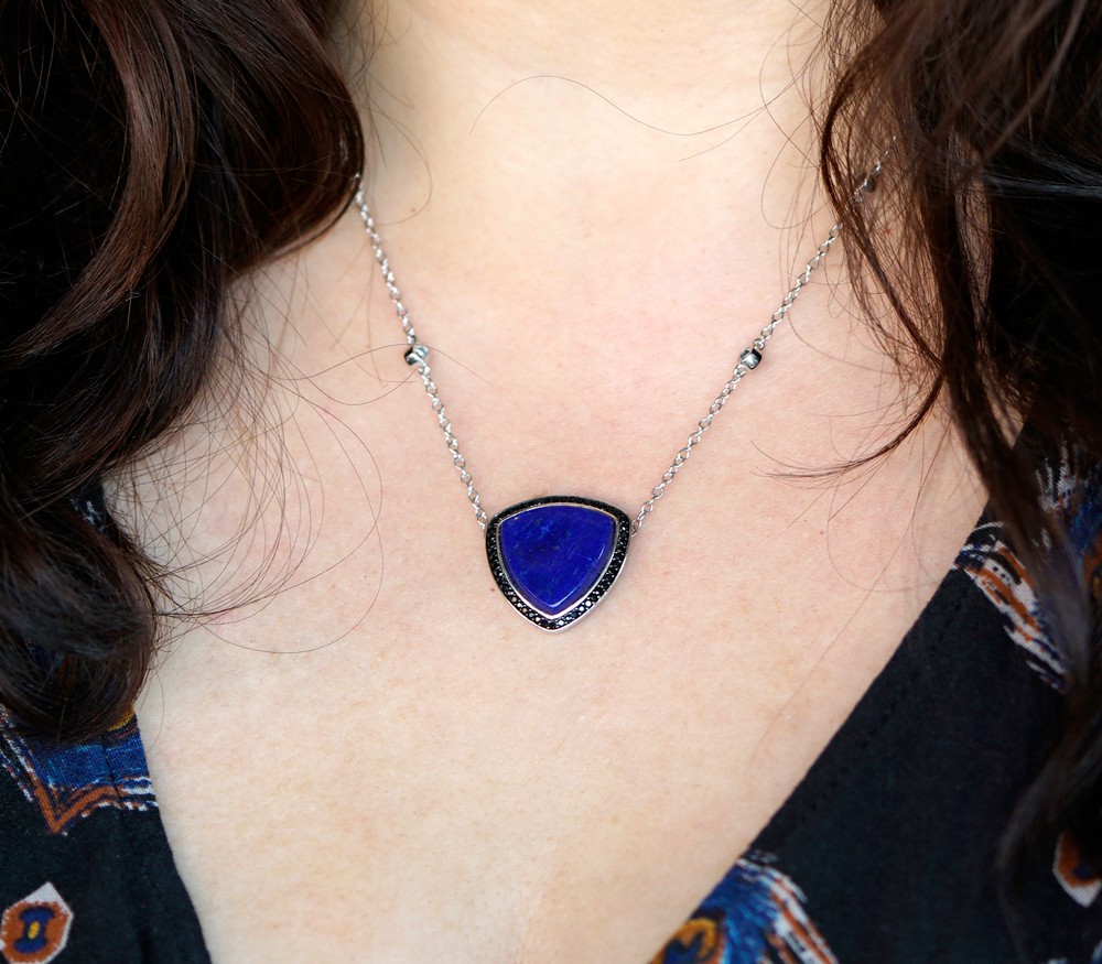 Lisa Bridge Lapis Lazuli & Black Sapphire Necklace