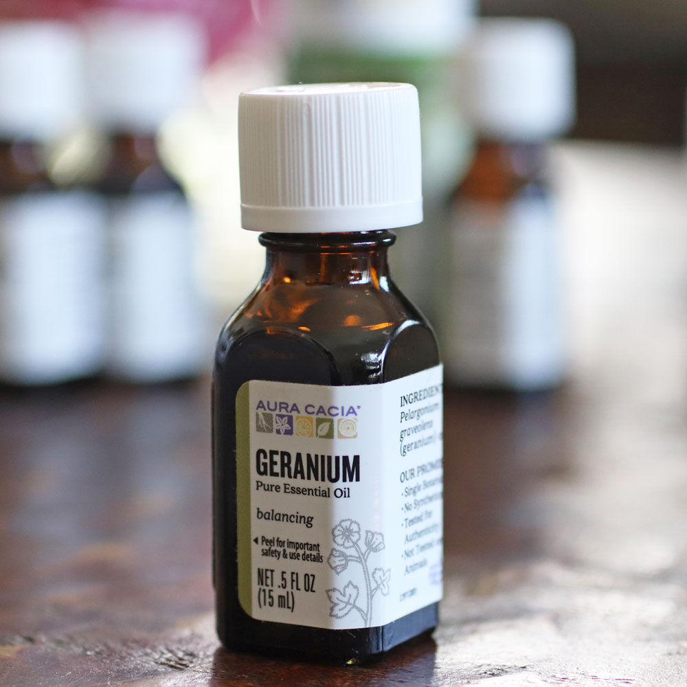 Geranium essential oil for acne and acne scars