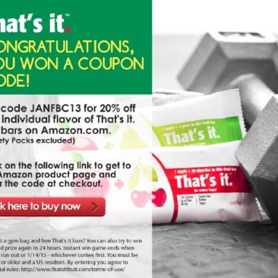 Instantly Win a Gym Bag and That’s it Fruit Bars!