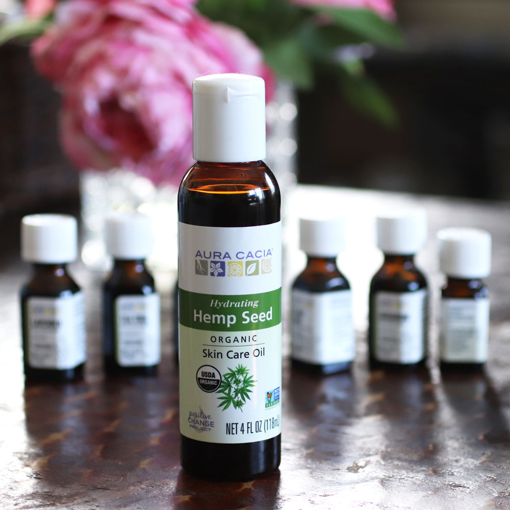 Aura Cacia hemp seed oil from iHerb - for acne and oily skin