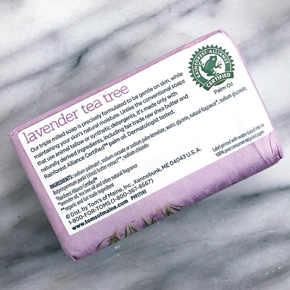 Toms of Maine Cruelty Free Lavender Tea Tree Soap