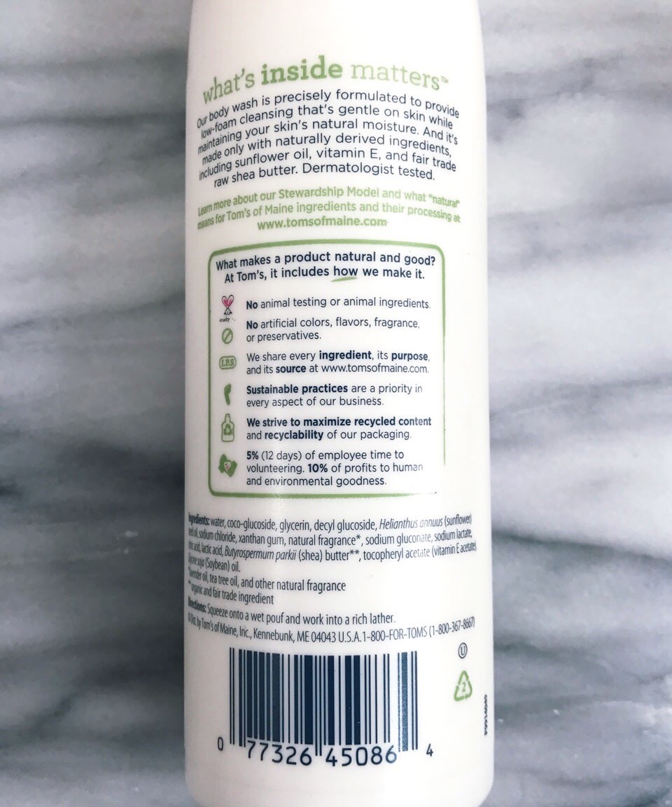 Toms of Maine Cruelty Free Body Wash