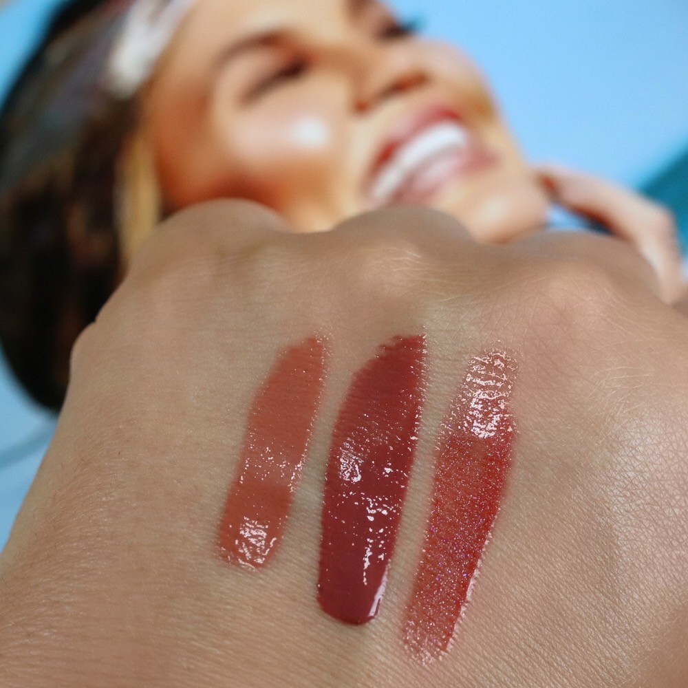 Becca Cosmetics Glow Gloss + Becca x Chrissy Teigen Swatches featured by popular Los Angeles cruelty free beauty blogger My Beauty Bunny