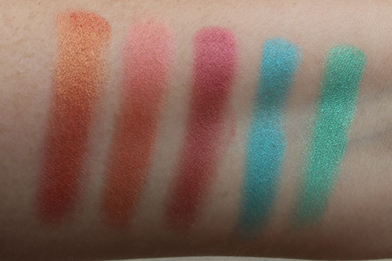 Inglot Rainbow swatches dark