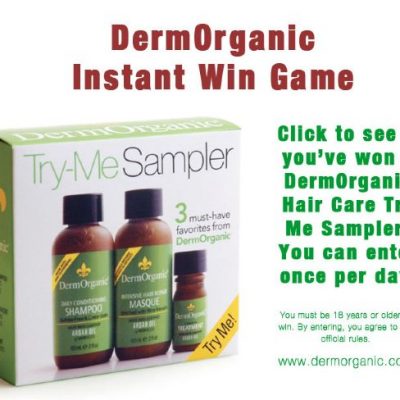 Instant Win Game – FREE DermOrganic Hair Sample Kit!