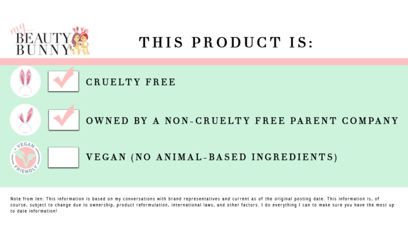 Cruelty free but owned by a non-cruelty-free parent company