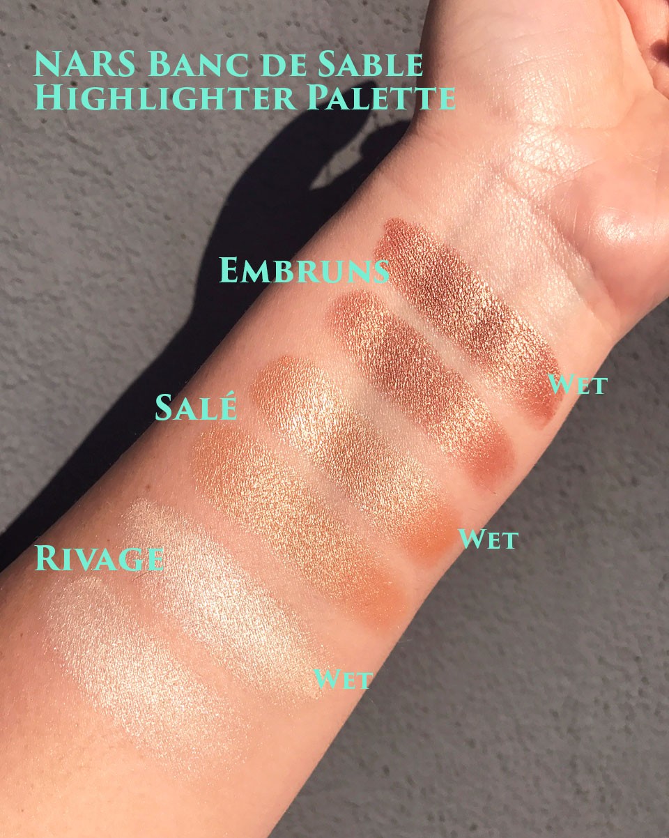 NARS Banc de Sable Highlighter Palette Swatches