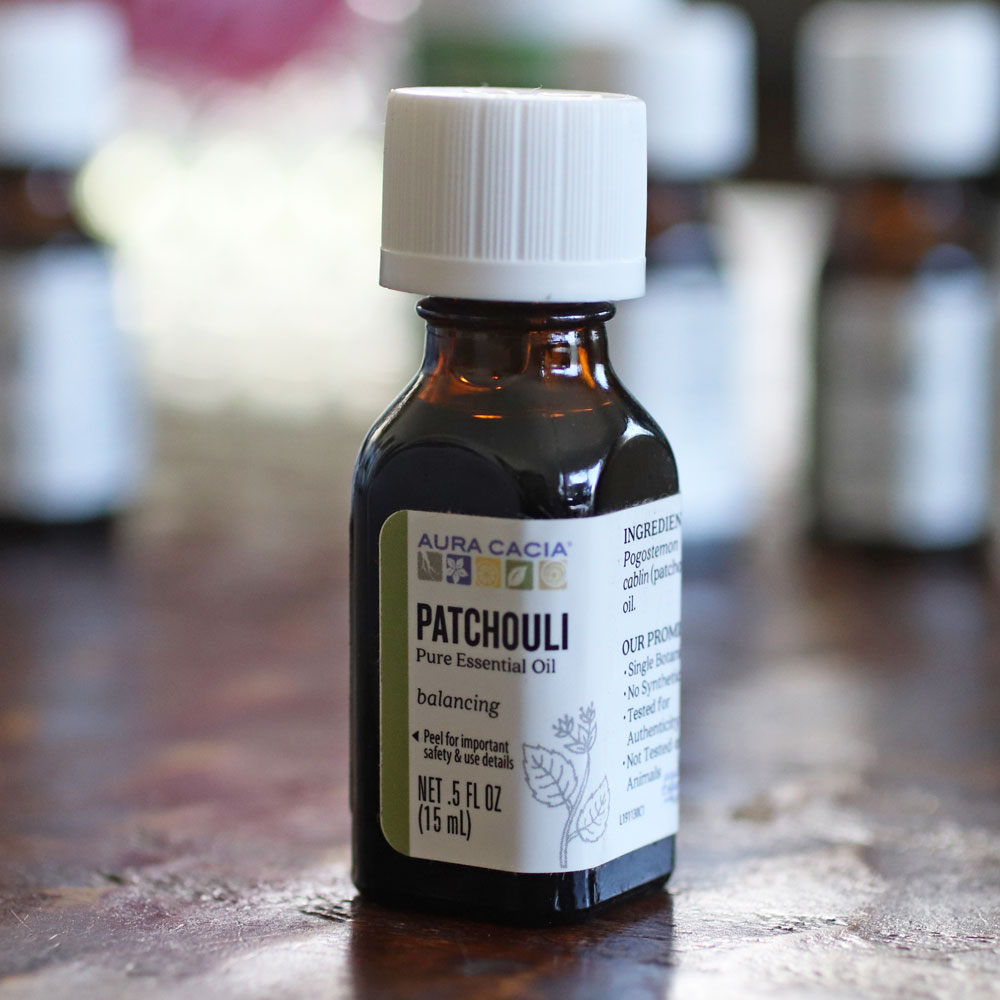 Patchouli essential oil for acne and acne scars