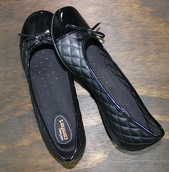 Payless Sasha Quilted Bow Flats