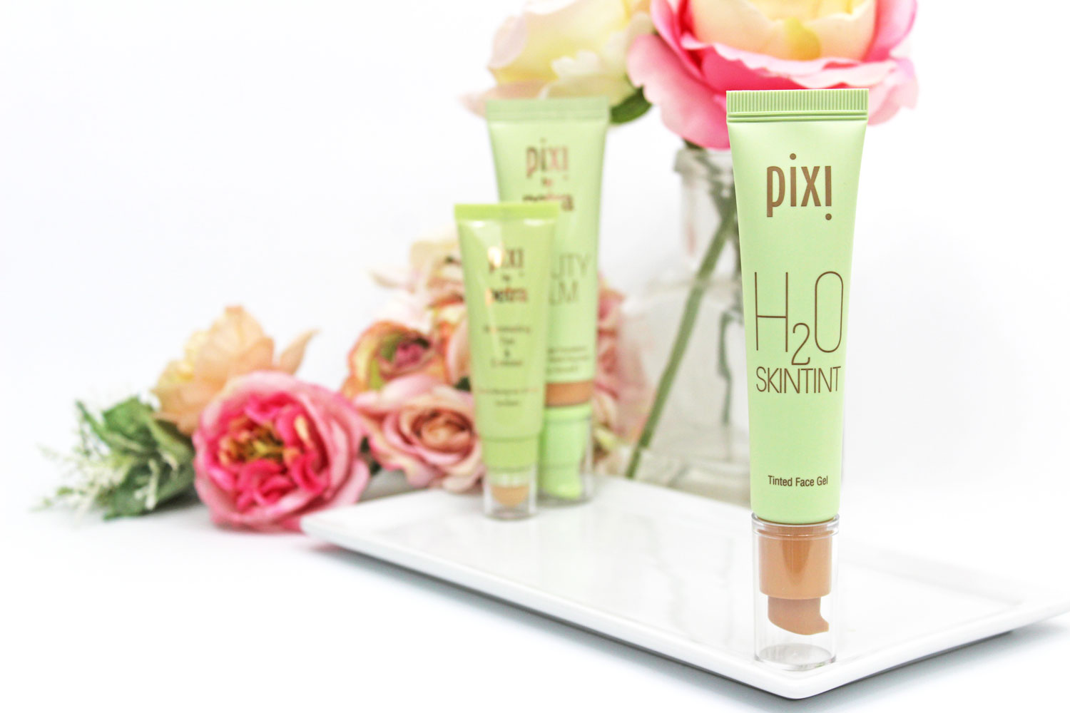 Pixi Beauty H2O Skintint foundation comparison swatches