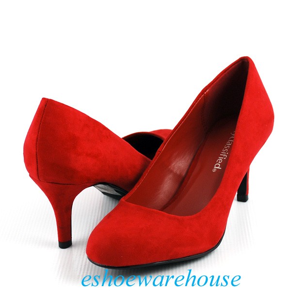 lipstick red vegan pumps