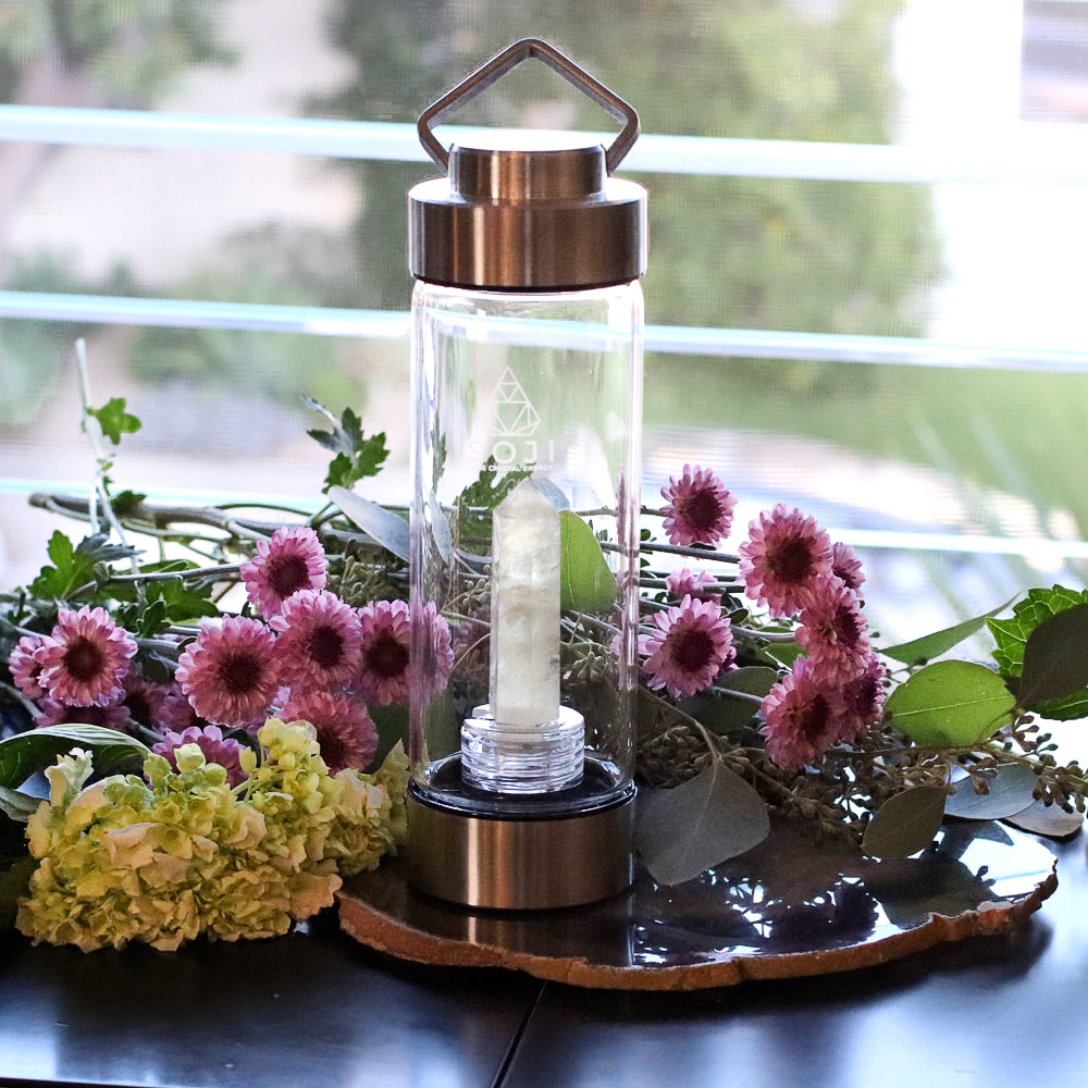 Woman Owned Holiday Gift Guide 2019 - Soji crystal water bottle gift idea