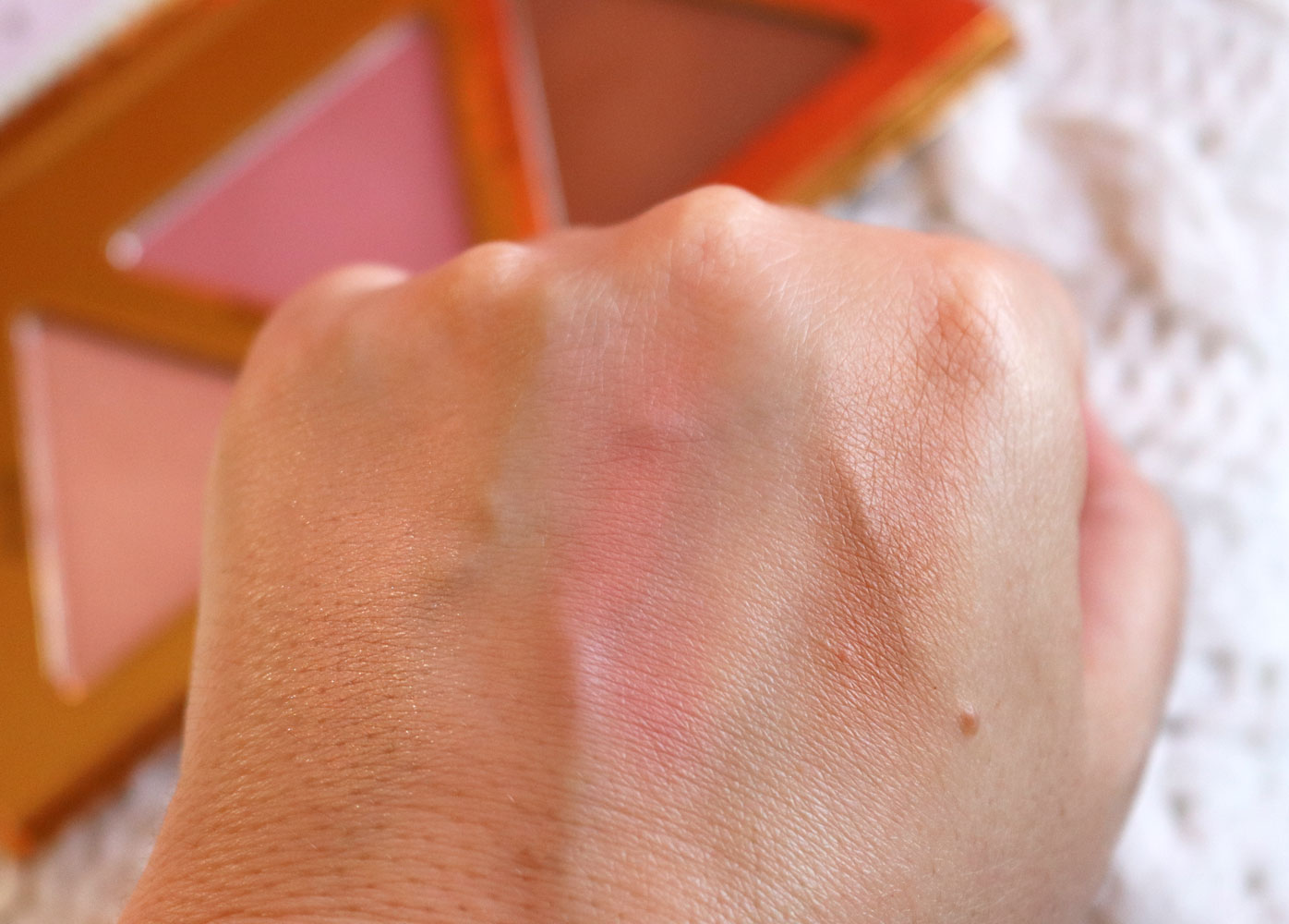 Too Faced Christmas Cookie House Party face palette swatches