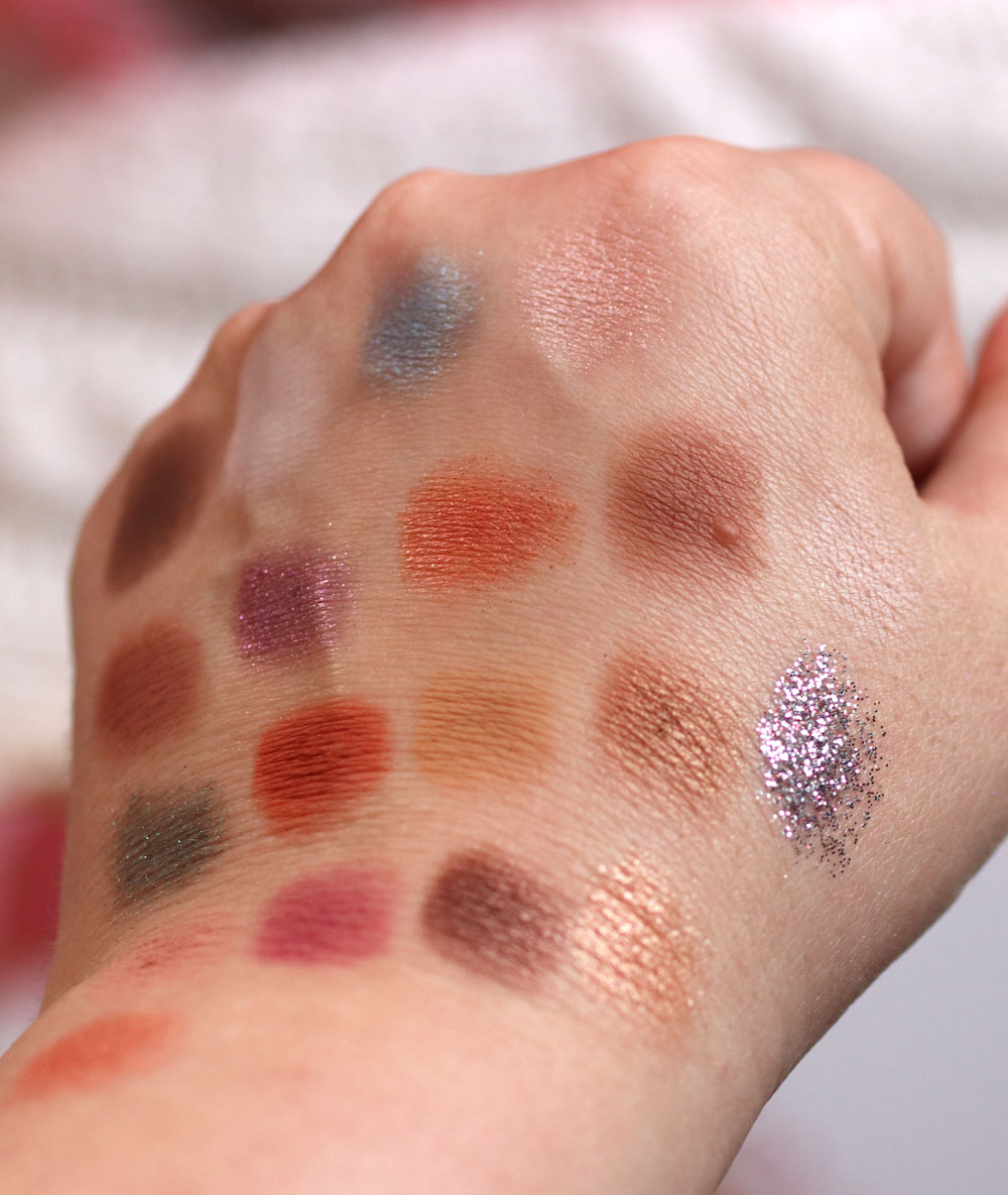 Too Faced Let It Snow Girl eyeshadow swatches 2