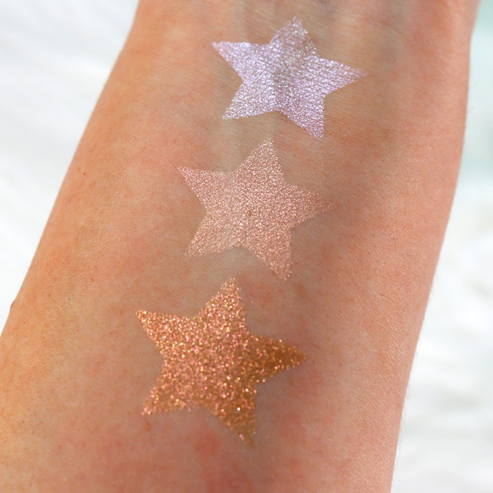 Too Faced Pretty Rich Diamond Light Highlighters Swatches