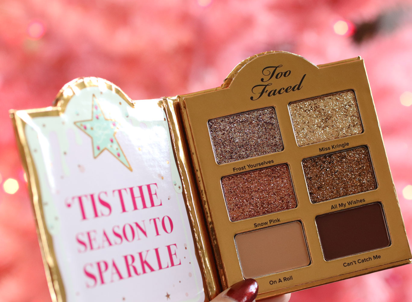 Too Faced Christmas Cookie House Party glitter eyeshadow palette 