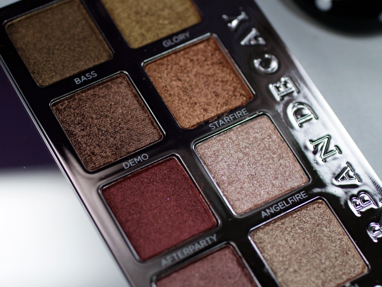 Urban Decay Heavy Metals Eyeshadow Palette - Demo Starfire Afterparty Angelfire - Urban Decay Heavy Metals Eyeshadow Palette review by popular Los Angeles cruelty free beauty blogger My Beauty Bunny