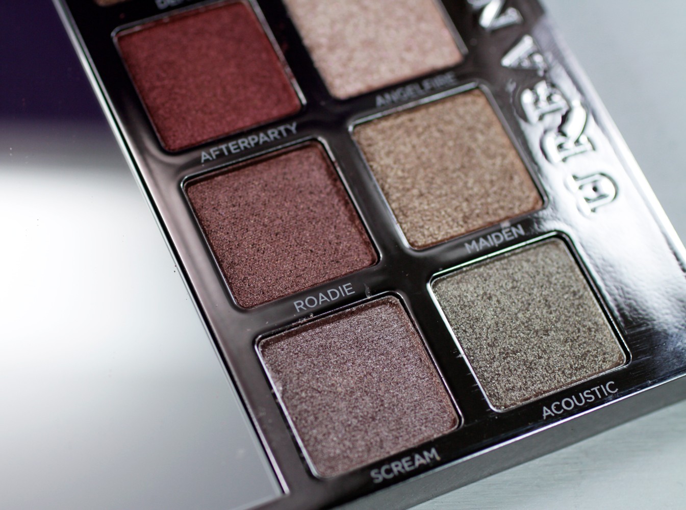 Urban Decay Heavy Metals Eyeshadow Palette- Roadie Maiden Scream and Acoustic - Urban Decay Heavy Metals Eyeshadow Palette review by popular Los Angeles cruelty free beauty blogger My Beauty Bunny