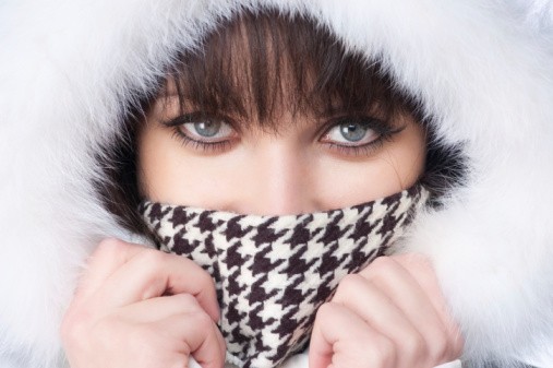 pale winter woman