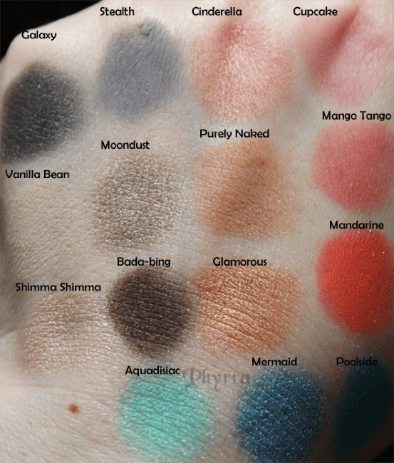 Makeup Geek swatches