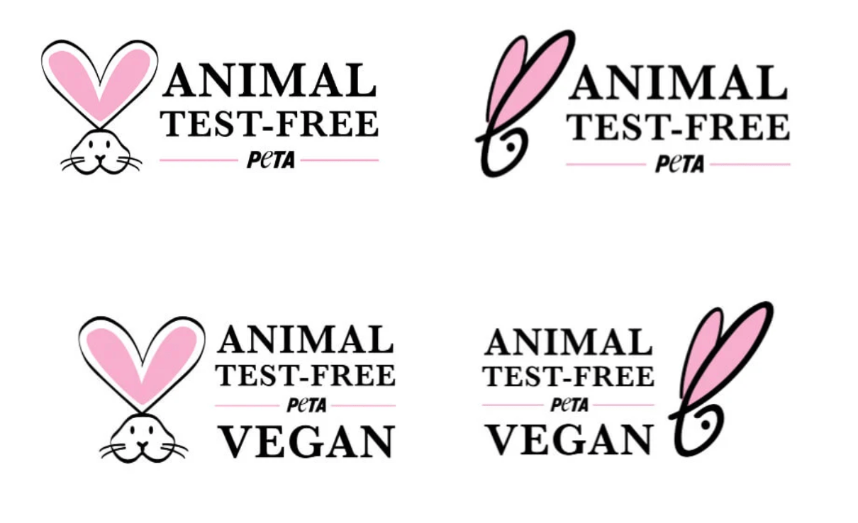 PETA cruelty free and vegan logos