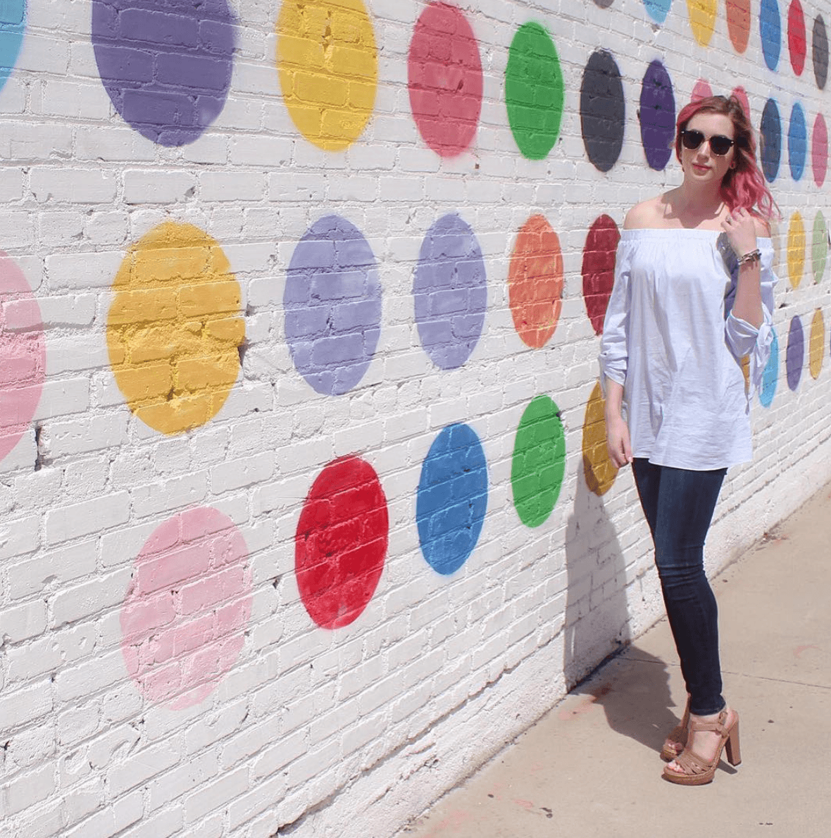 Best Instagram Photo Spots in Los Angeles - the Polka Dot Wall - Top Instagram Friendly Los Angeles Photo Spots featured by popular Los Angeles blogger My Beauty Bunny